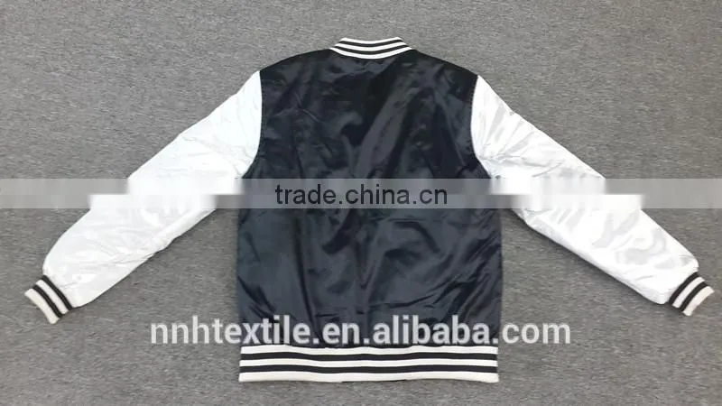 satin jackets/ satin baseball jacket/ satin varsity jackets for man
