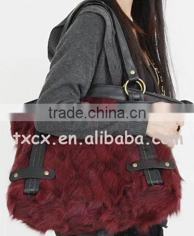 CX-H-18 Real Lamb Fur Handbag ~ Bag Bags