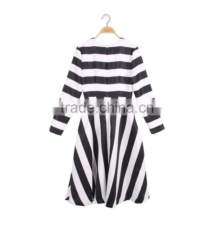 Maxnegio digital full printed maxi long sleeve women casual dress