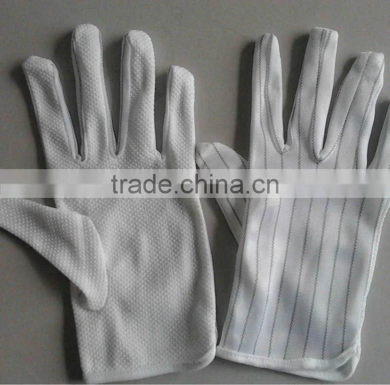 Industrial esd white cotton glove