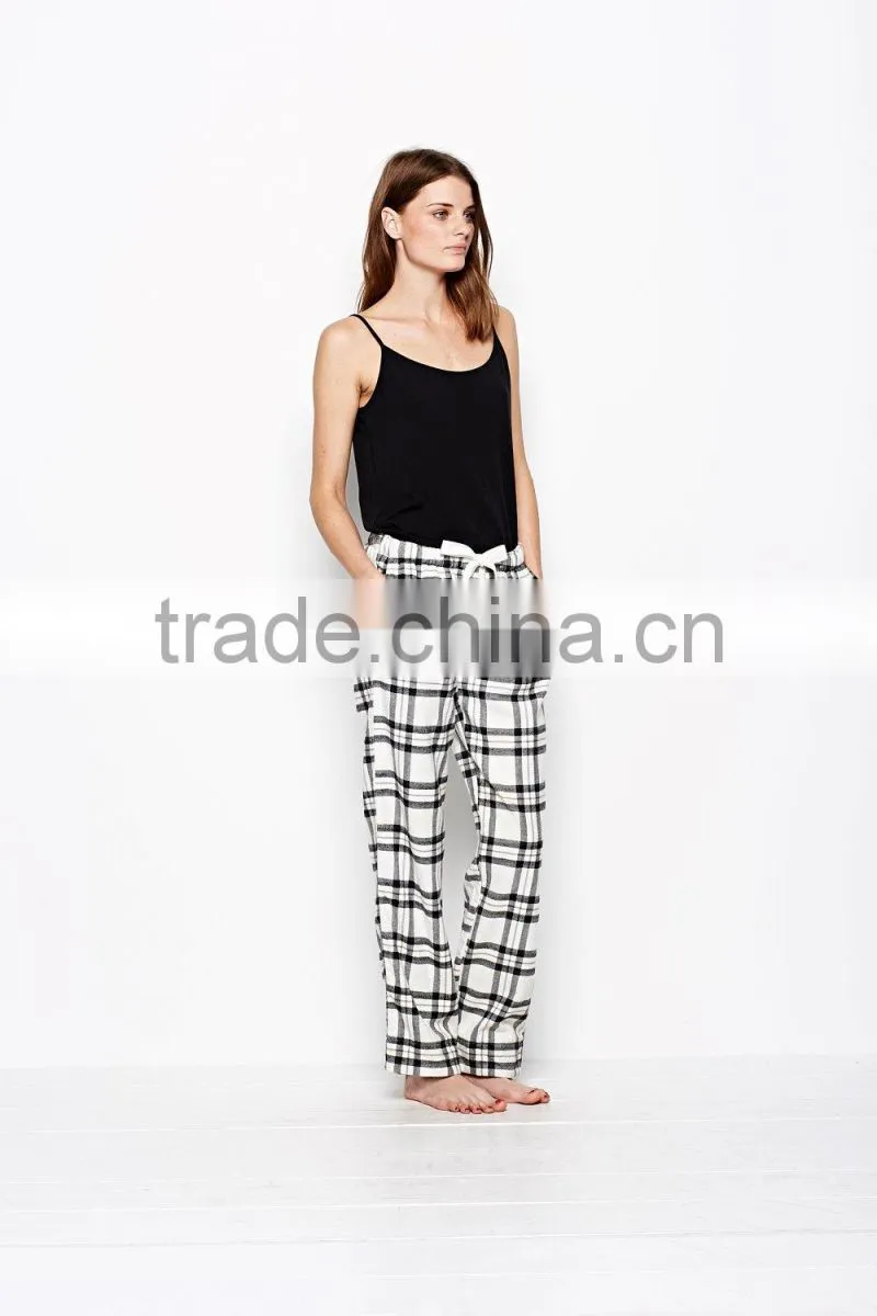 Checked loung pants sleepwear for women