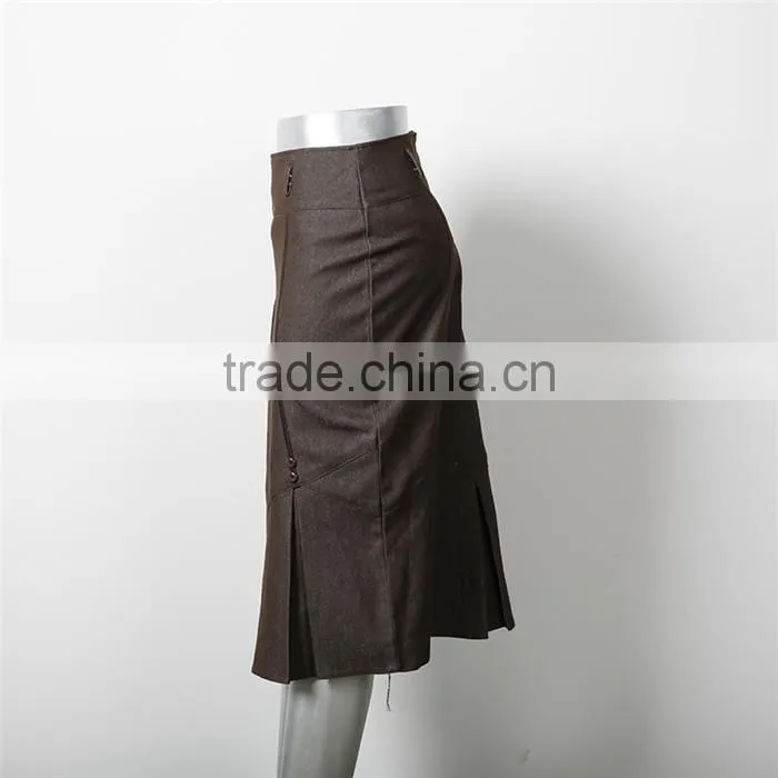 new design high waist narrow long black skirt
