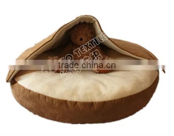 Round luxury dog bed
