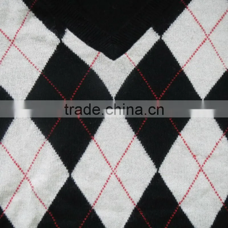 Intarsia jacquard knitting pullover casual men knitted sweater men