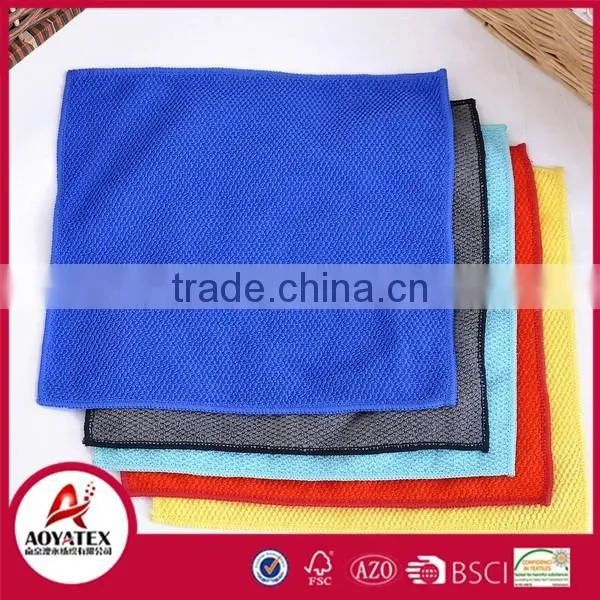 Microfiber cleaning supplies , moderate price microfiber kitchen cleaning cloth, hot sale customised solid cleaning cloth