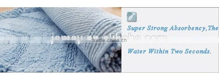 China supplier custom thick loop chenille bath mat