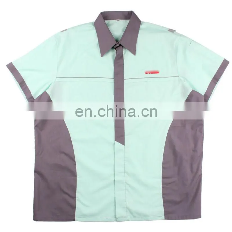 Bolsillo interior short sleeve men's work reflective shirts