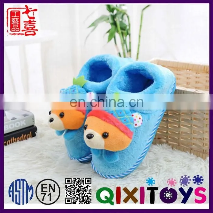 China manufacturer custom made cute blue slippers good quality wholesale children shoes