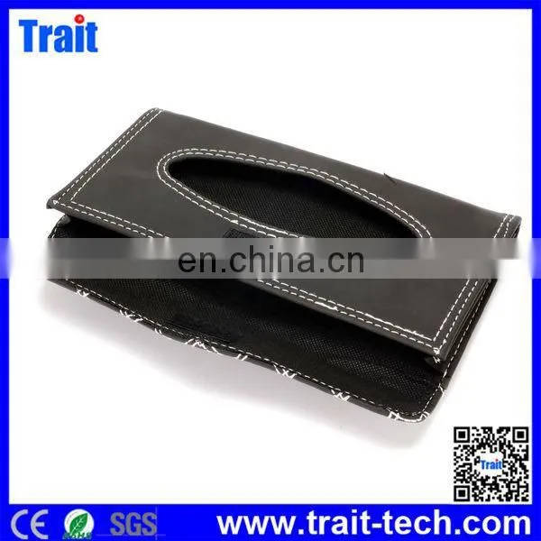 Car Sun Visor PU Leather Napkin Box Clip, Car Sun Visor Tissue Box