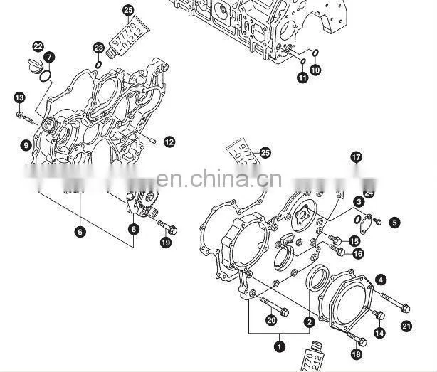 For yanmar Diesel engine 4TNE98 intake manifold gasket 121850-77021