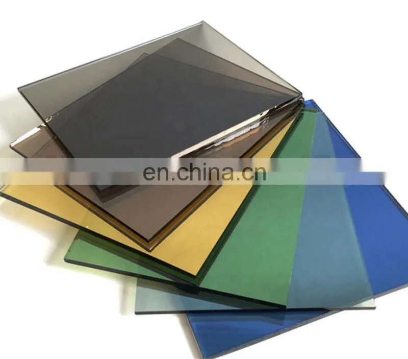High quality Factory prices 4mm 5mm 6mm Dark Grey Reflective Glass
