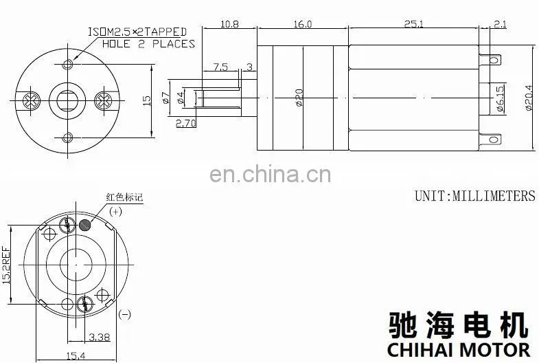 ChiHai Motor CHR-GM20-130S DC High Torque Electronic Motor Reductor 6V 500rpm 3V 245rpm Robot Power Gear Motor