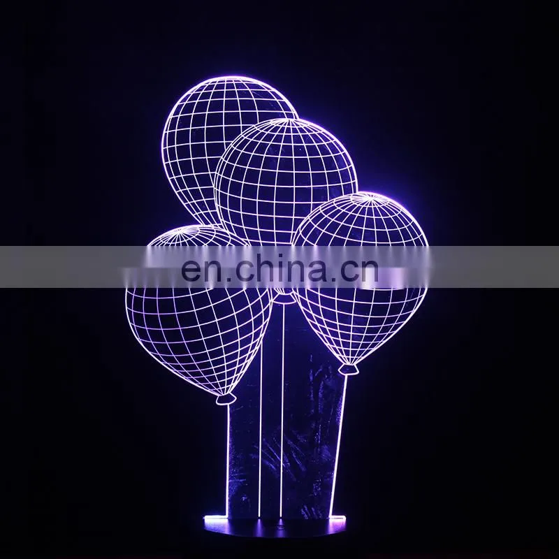 Manufacture USB/battery/remote 3d acrylic lamp football 3d Illusion lamp for kids