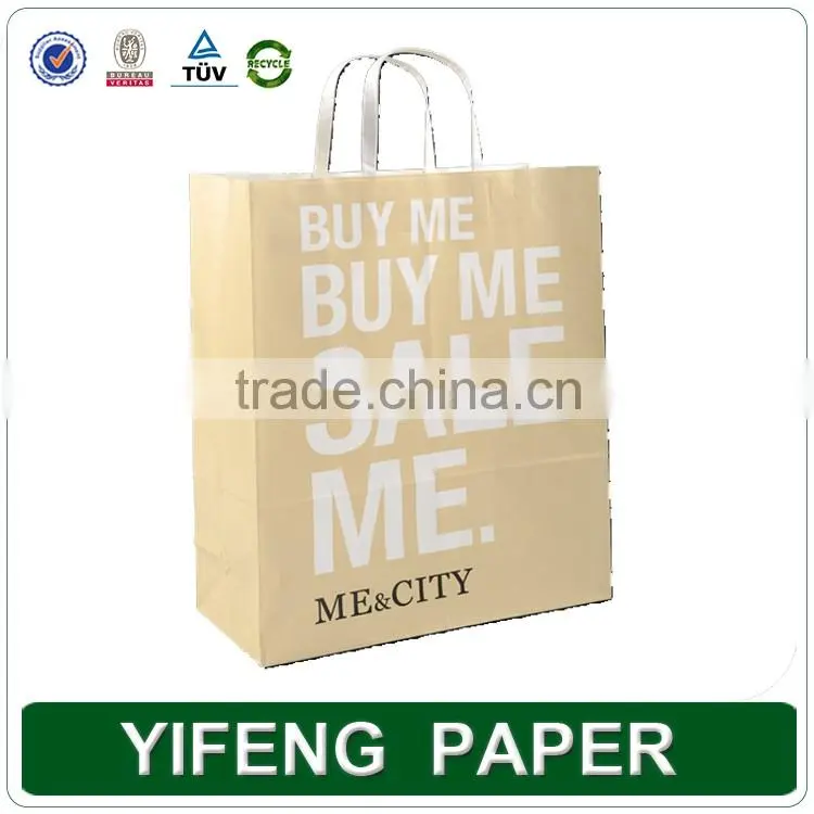 Recycled Competitive Price Custom Design Brown Kraft Paper Bag