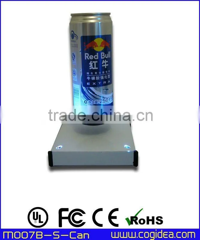 Popular stainless steel magnetic suspension rotating can display rack