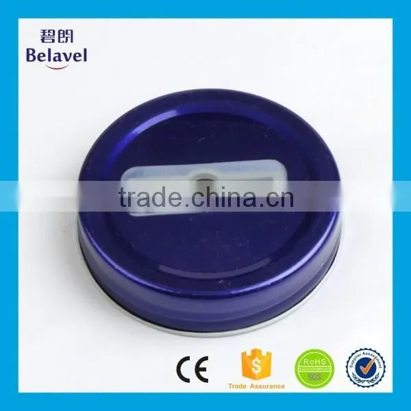 Hot sale gold tinplate metal screw lid for mason jars