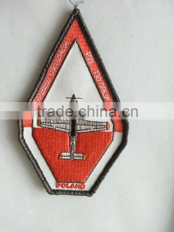 wholesale embroidered patches/ Logo Embroidery Patches with ring