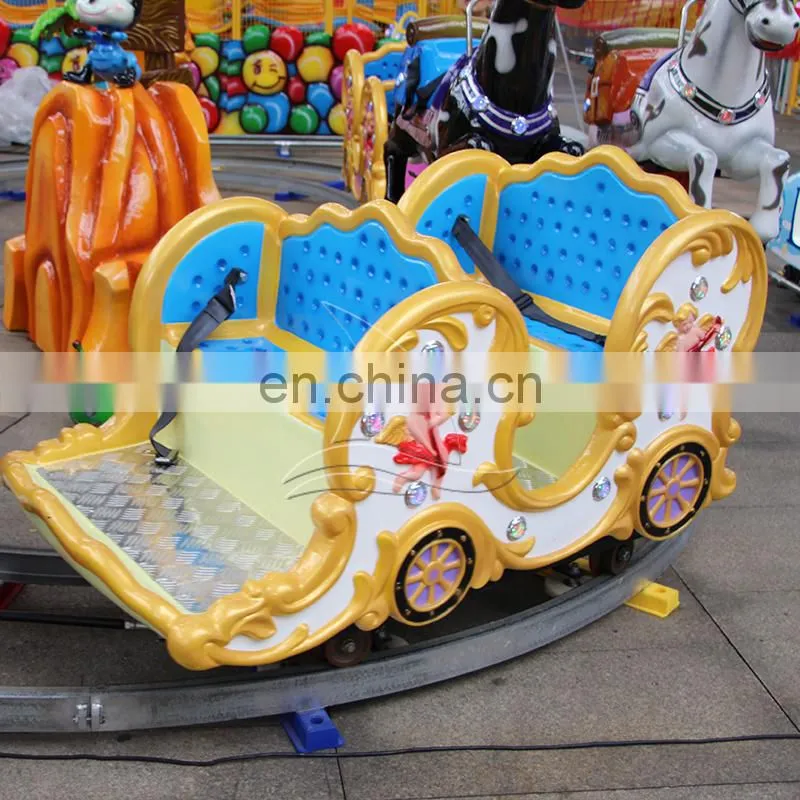 China suppliers fairground amusement park playground equipment small horses train rides for sale