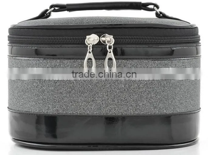 Professional Leather cosmetic display case,beauty cosmetic case,combination lock beauty makeup case,hard side cosmetic case