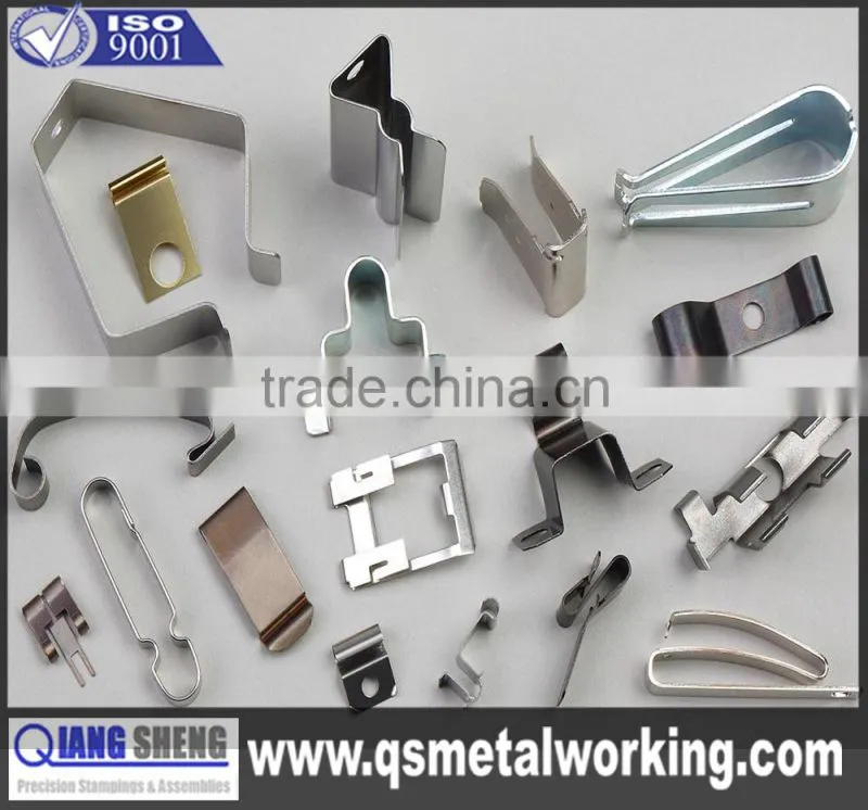 customized OEM aluminum stainless steel brass metal small spring clips