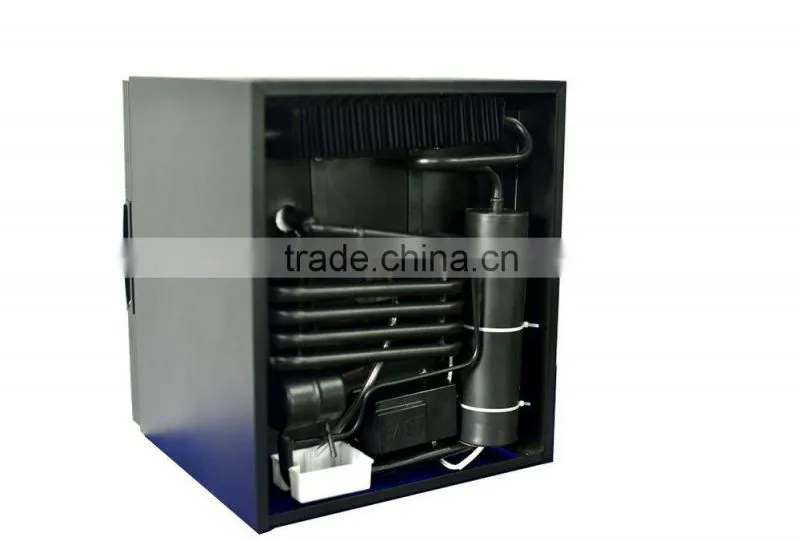 Noiseless absorption 12V 24V 220V glass door refrigerator with CB CE CCC