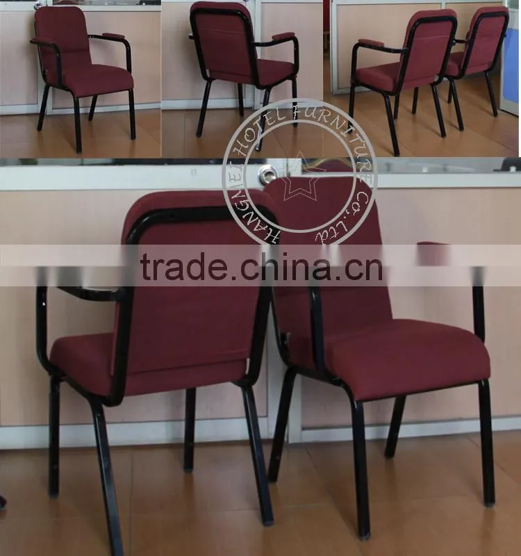 cheap and durable church chair with armrest