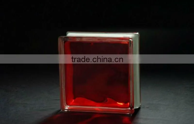 beautiful and colorful glass brick for decoration