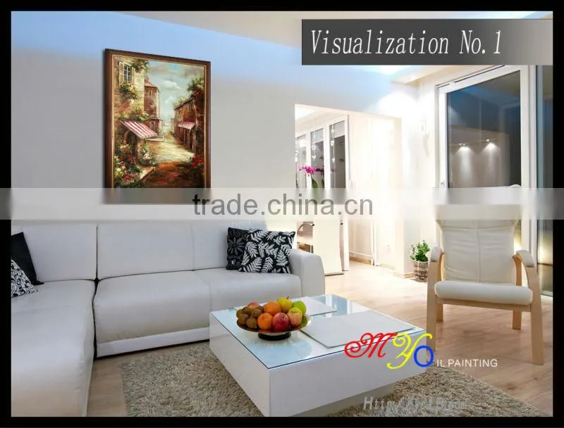 modern high quality home decro Mediterranean landscape oil paintings YZ-8