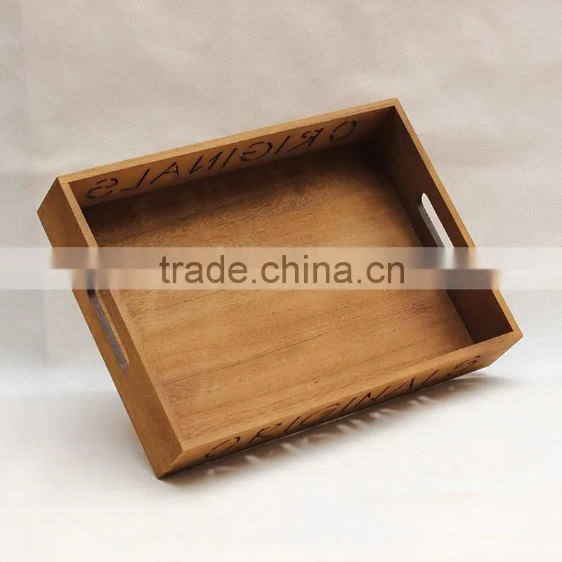 Antique wooden serving trays