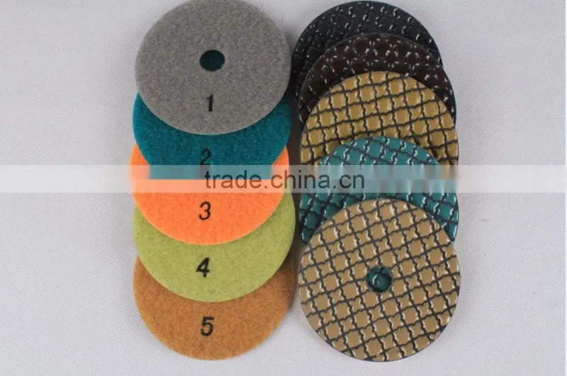 3 Step Wet Diamond Polishing Pads For Granite
