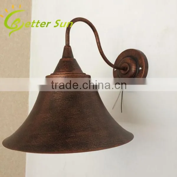 Matt Black Hat Shade Vintage Industrial Antique Wall Sconce