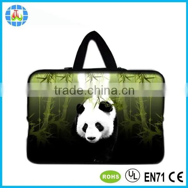 black color neoprene laptop sleeve with silk screen printing