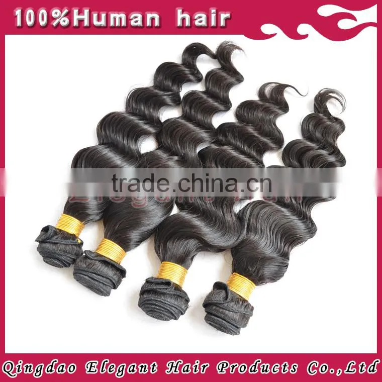 Human Hair Extension 7A Top Quality Wholesale loose wave Weft indian Hair, no tangling no shedding
