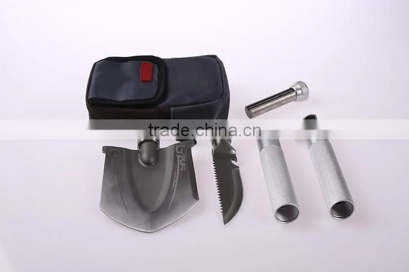 Aluminum handle steel holder mini shovel for travel camping use