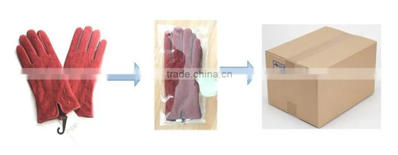 Ladies wearing spring thin long wool gloves