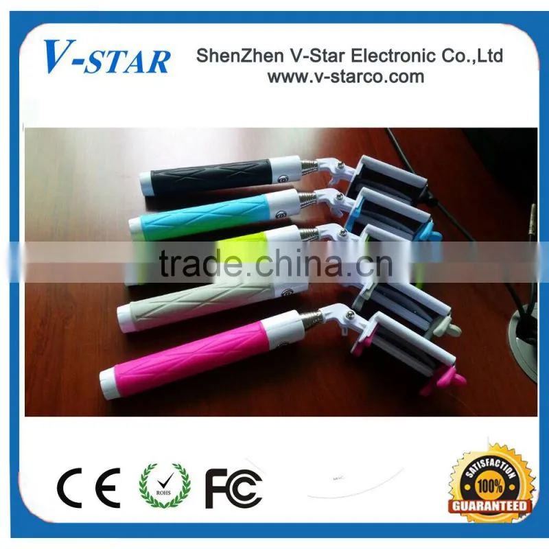 Travelling necessity selfie stick with bluetooth button, wireless monopod selfie-stick,selfie stick bluetooth