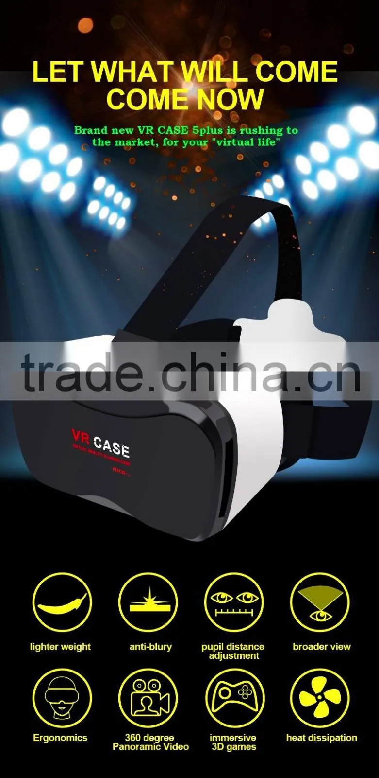 new products 2016 innovative product vr glasses virtual reality VR Case 5 plus is popular and best selling