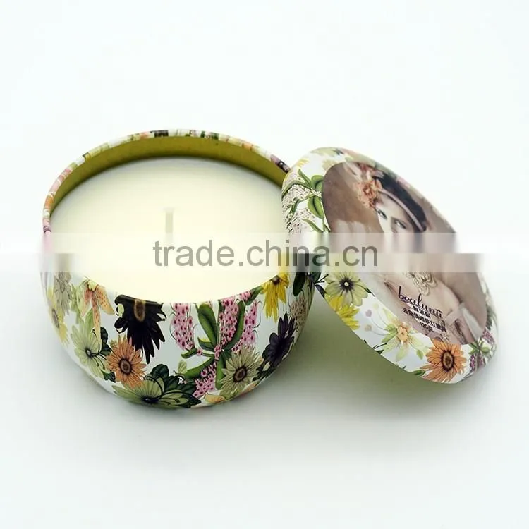 12OZ scented candle tin in containers with three wick