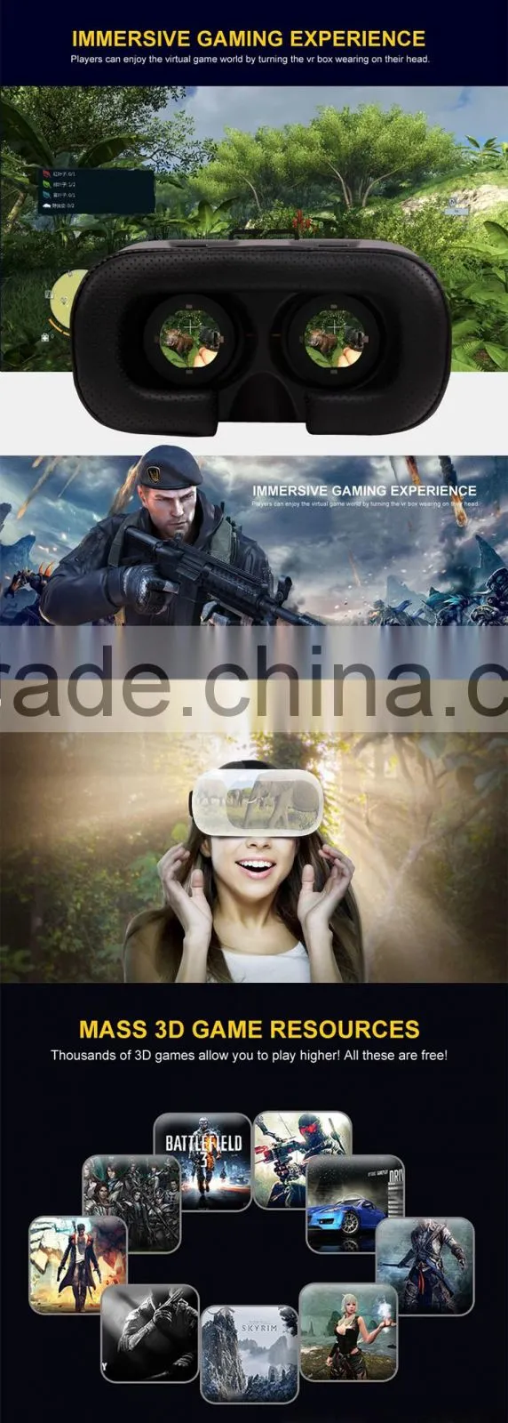 3d sublimation case for android phones, gaoxin private mould design vr box 2, hote selling low cost 3d vr