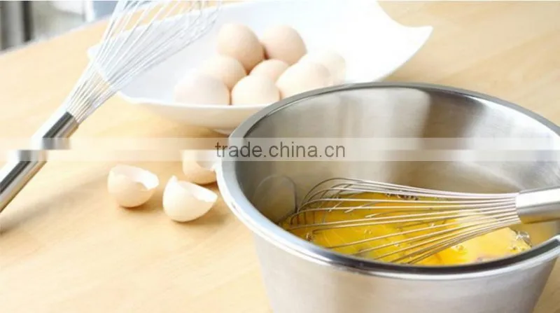 Hot sale food grade FDA and LFGB stainless whisk set kitchen products