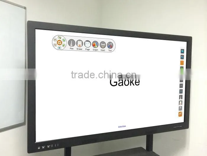 2016 new 32inch to 110 inch LCD android media player free stand wifi/3g cable network interactive whiteboard for school