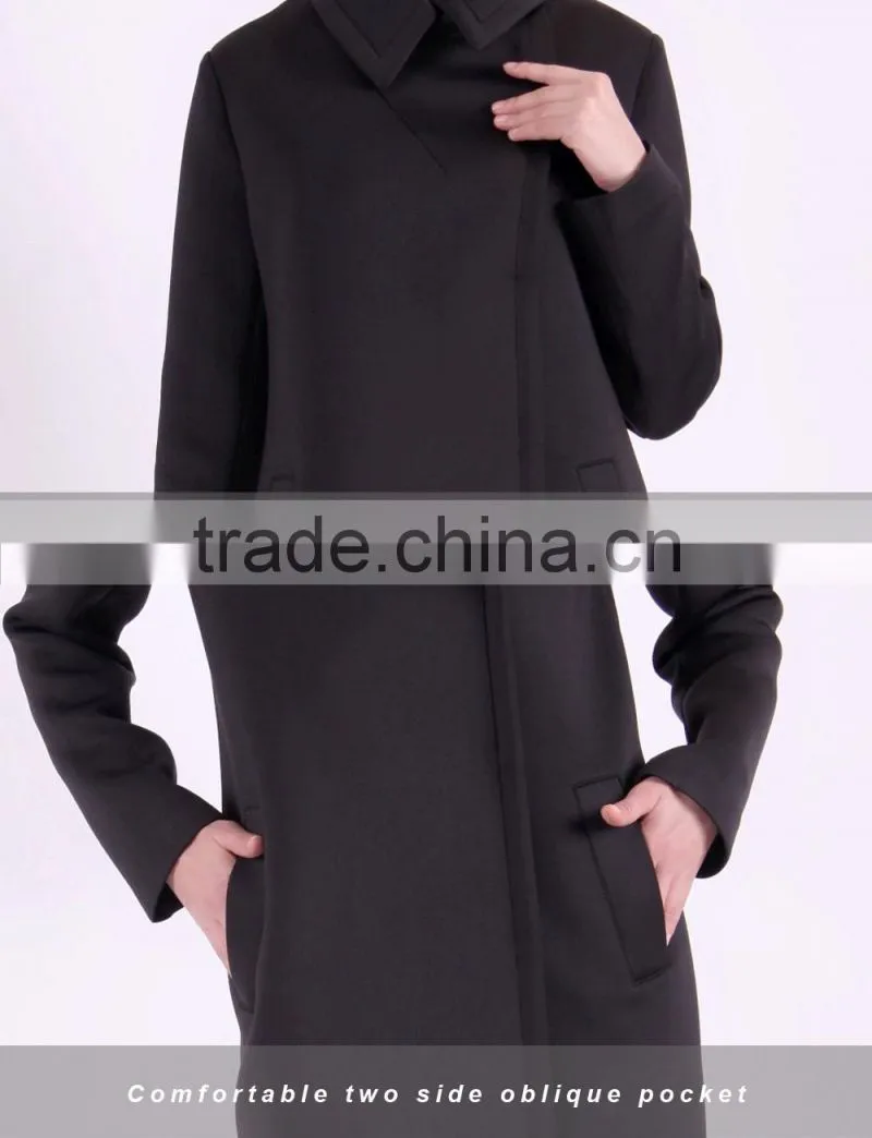 2016 Spring Long Cheap Women Trench Coat With Lapel