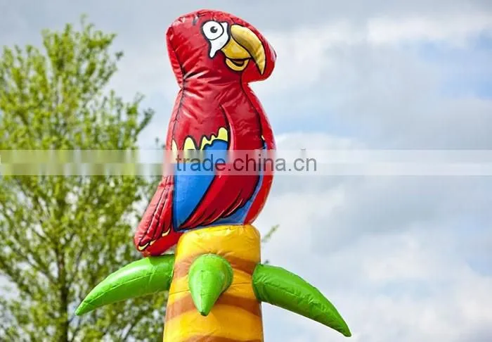 Hot sale backyard water rock climbing wall pirate theme climbing tower inflatable rock climbing wall