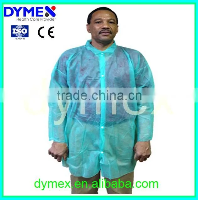 Disposable non woven fabric sterile medical supplies PP lab coat