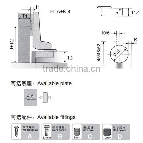 Slide-on hinges