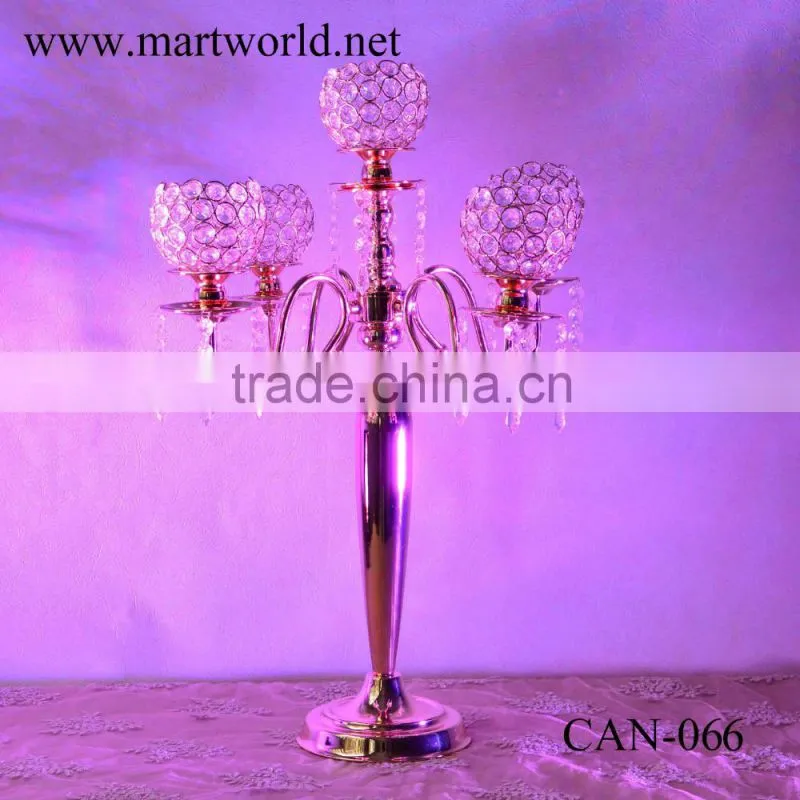 champagne gold crystal candelabra centerpieces candelabra for wedding decorations centerpiece party decoration (CAN-066)