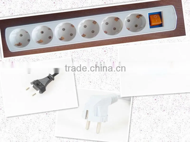 3 way EU Standard Belgium type electrical switch socket