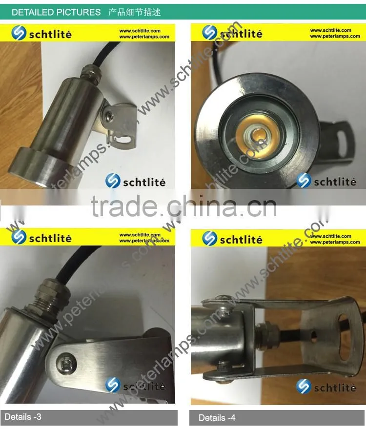 TUNA anti-corrosion stainless steel LED 1W 3W IP68 pool underwater fishing light