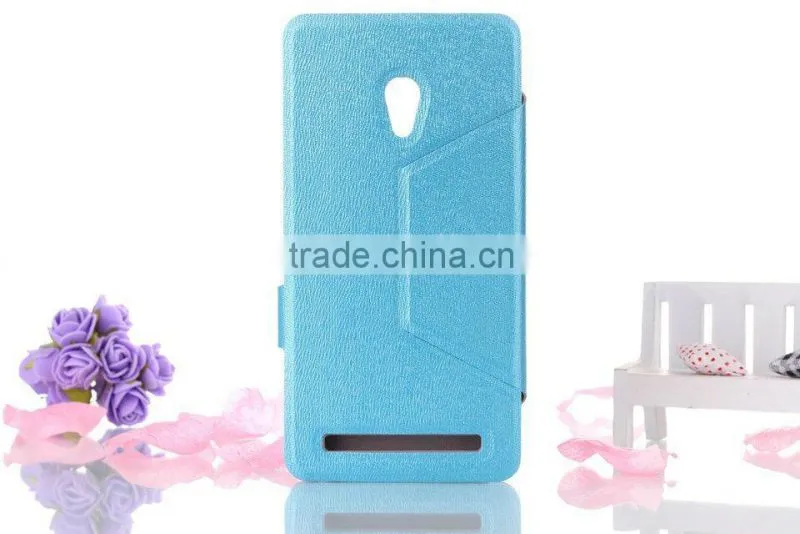 mobile leather cover for ASUS Zenfone 5 with front cover