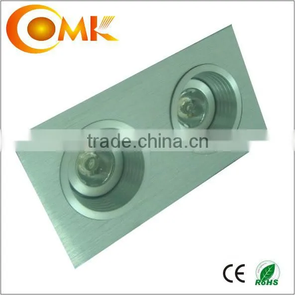 Zhongshan OEM 2*3W Aluminum LED under cabinet Downlight